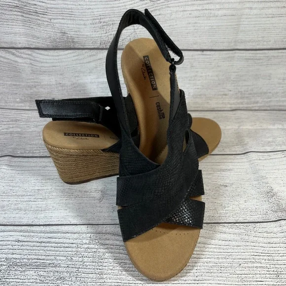 CLARKS WEDGE SANDAL (L13) - Picture 1 of 8